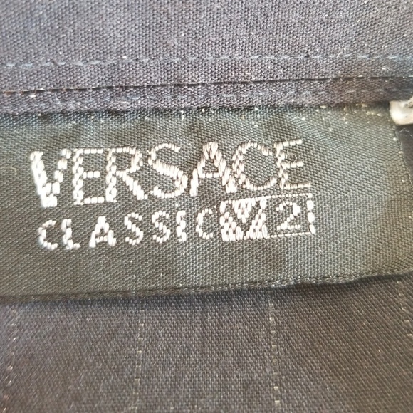 👔Versace Classic V2 Black Silver Striped Shirt👔 - Picture 7 of 8